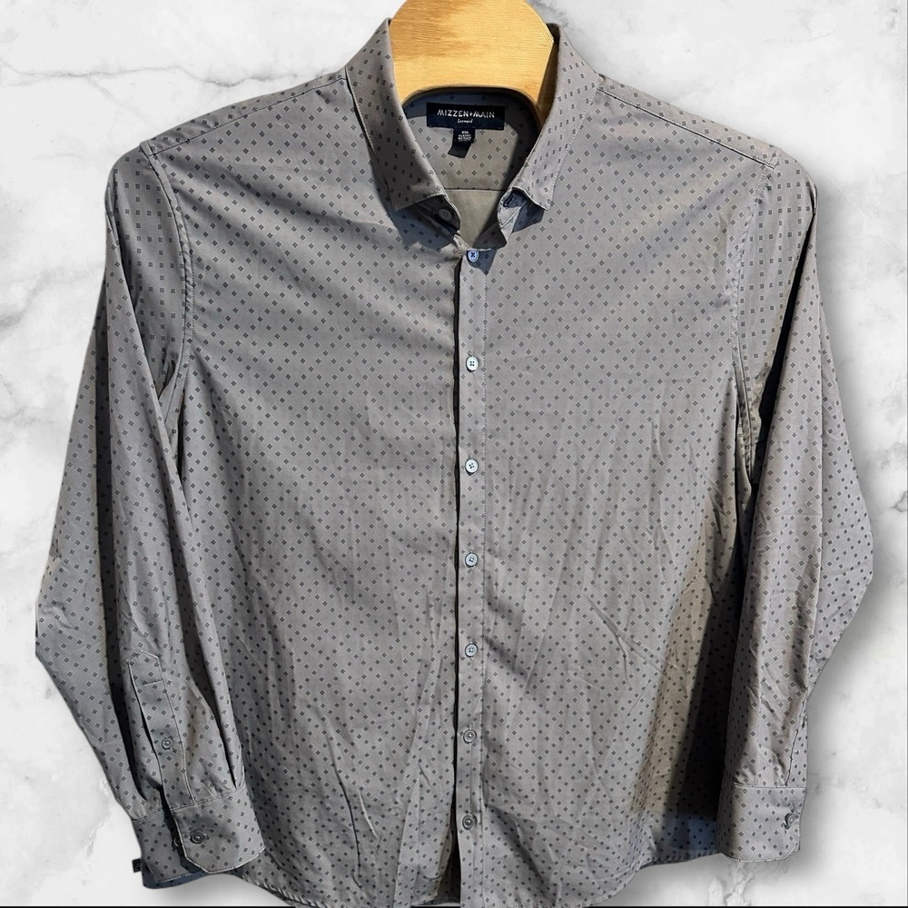 Mizzen+Main‎ Leeward Button Down Shirt Men's XXL Trim Fit Check Performance